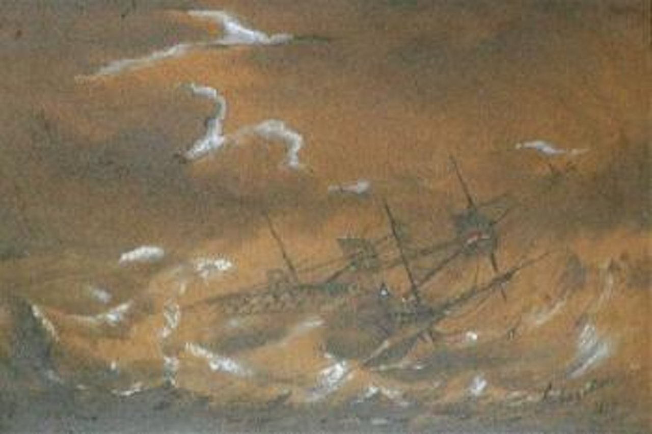 Trois-mats par gros temps by Ivan Konstantinovich Aivazovsky
