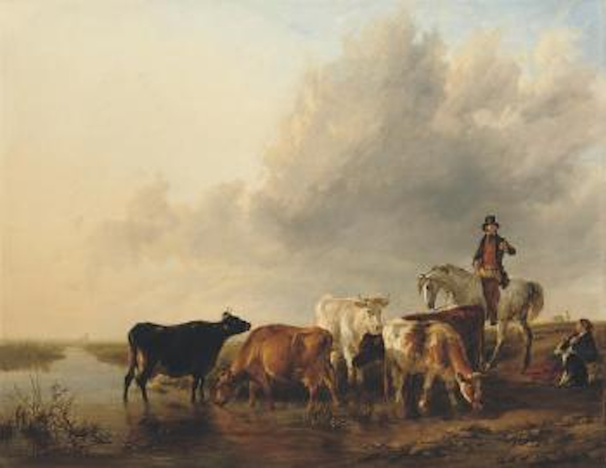 A summer evening by Thomas Sidney Cooper