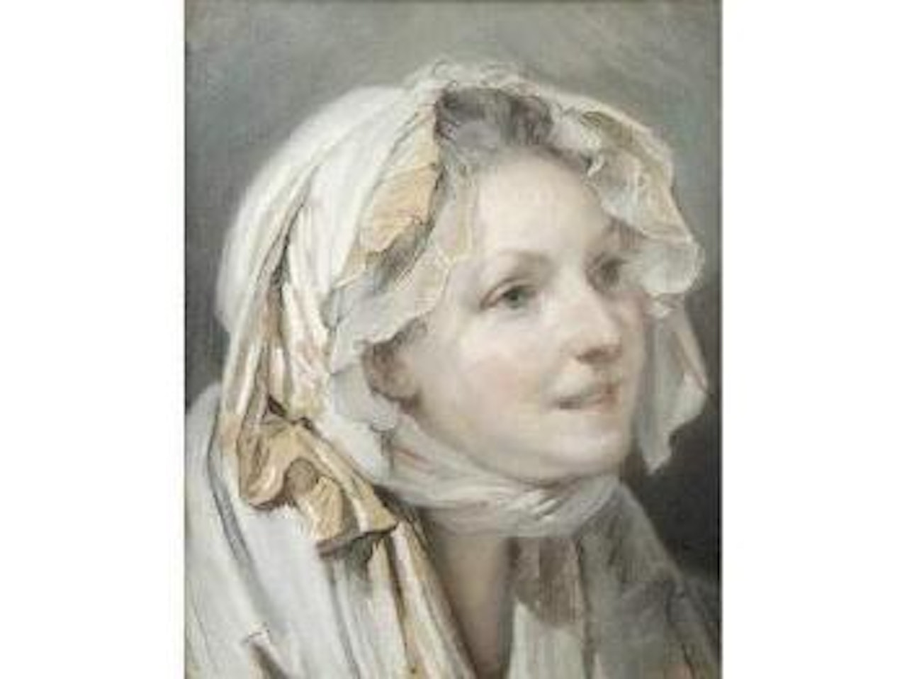Portrait de femme au bonnet by Jean-Baptiste Greuze