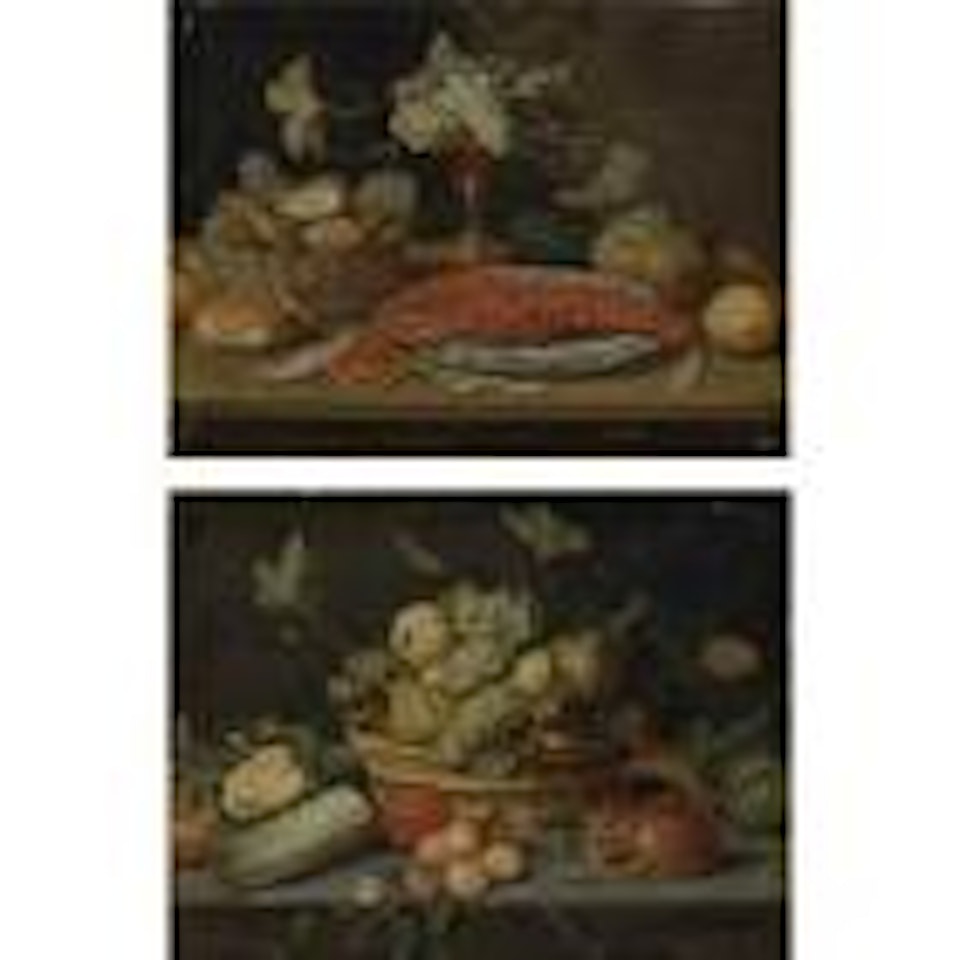 Still life with lobster. Still life with squirrel by Jan Van Kessel The Elder