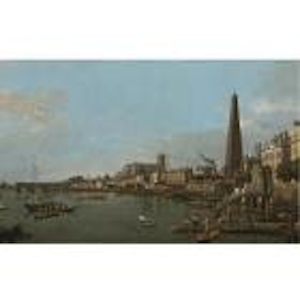 London, a view of the Thames, looking towards Westminster from near the York Water Gate by Canaletto