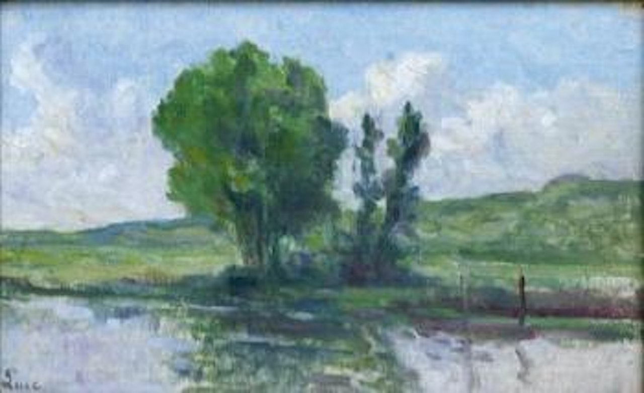 Paysage de riviere by Maximilien Luce