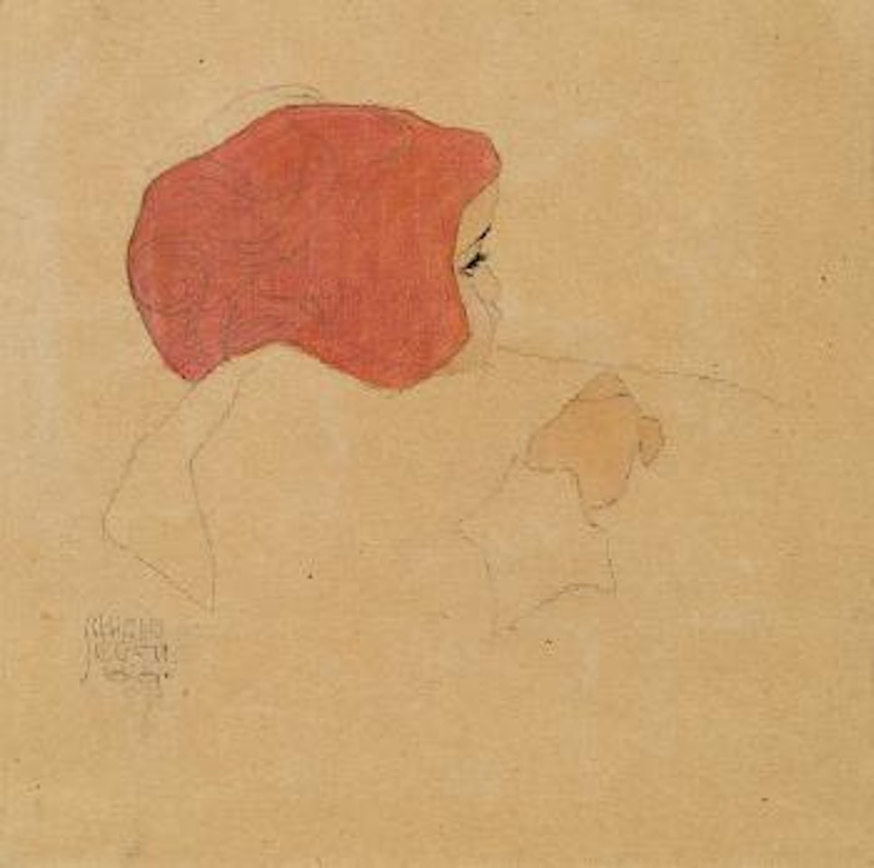 Kind nach rechts schauend by Egon Schiele