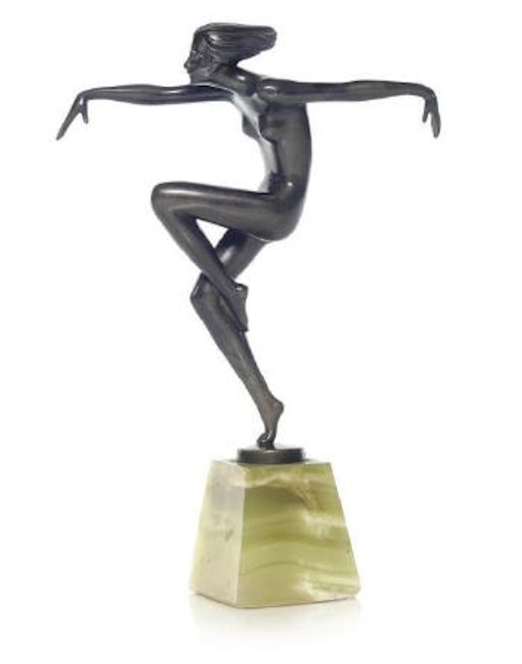 A patinated bronze figure by Josef Lorenzl