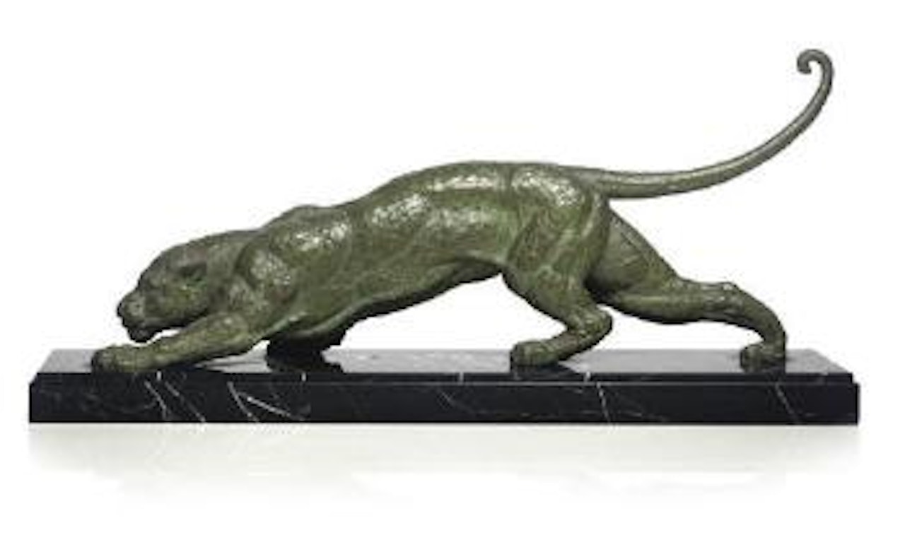 Model of a panther by Demetre Chiparus