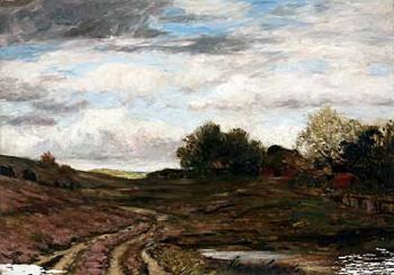 Weite Moorlandschaft mit Gehoften by Hans am Ende