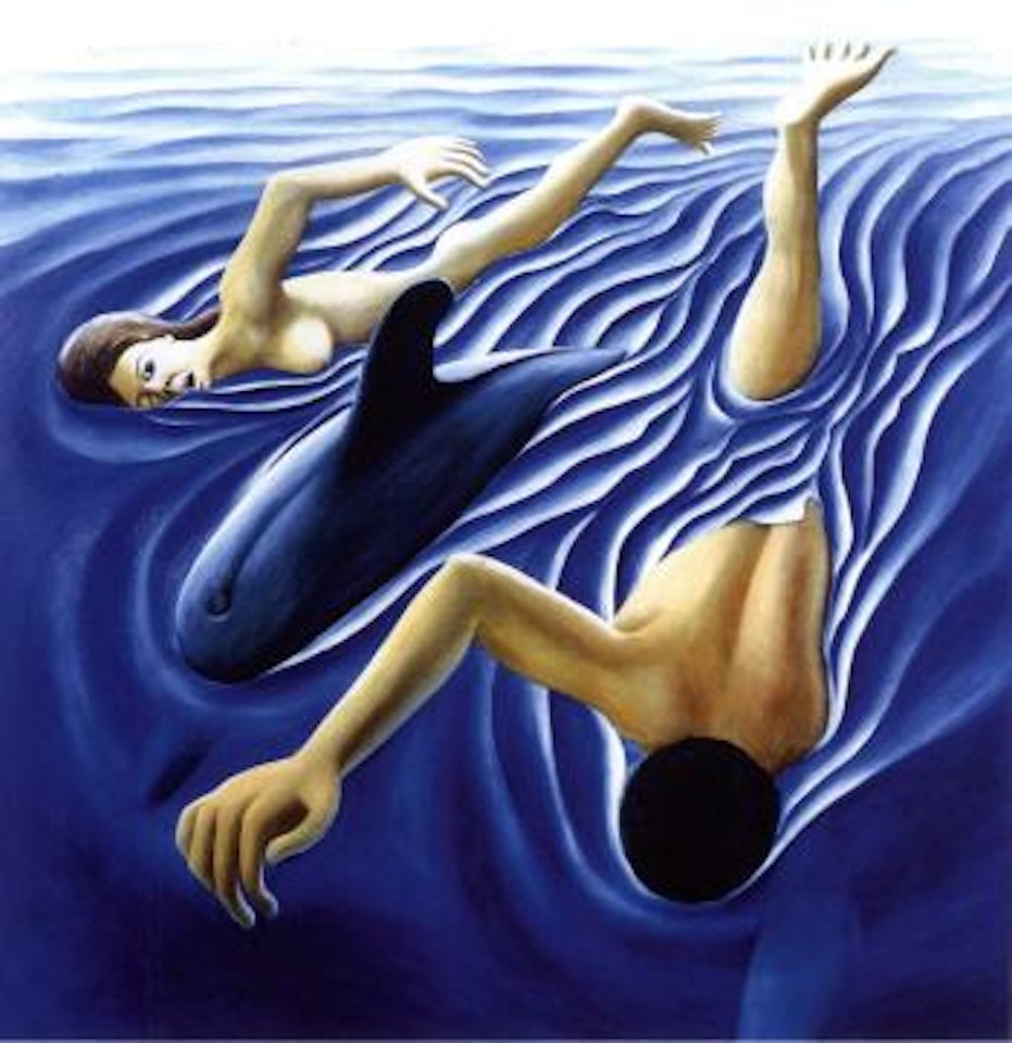 Dolphin and lovers by Michael Smither