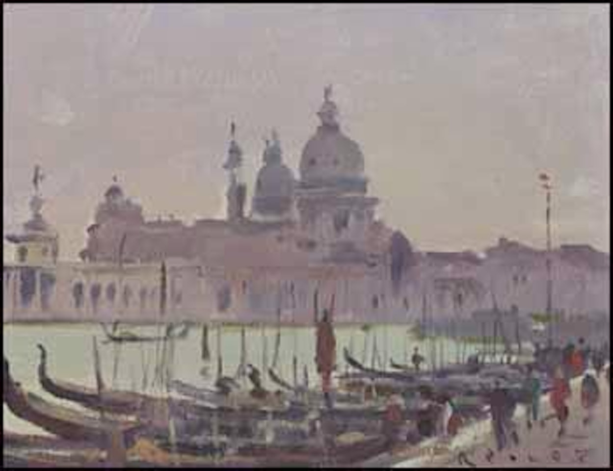 Gondolas, Santa Maria della Salute, Venice by Robert Pilot