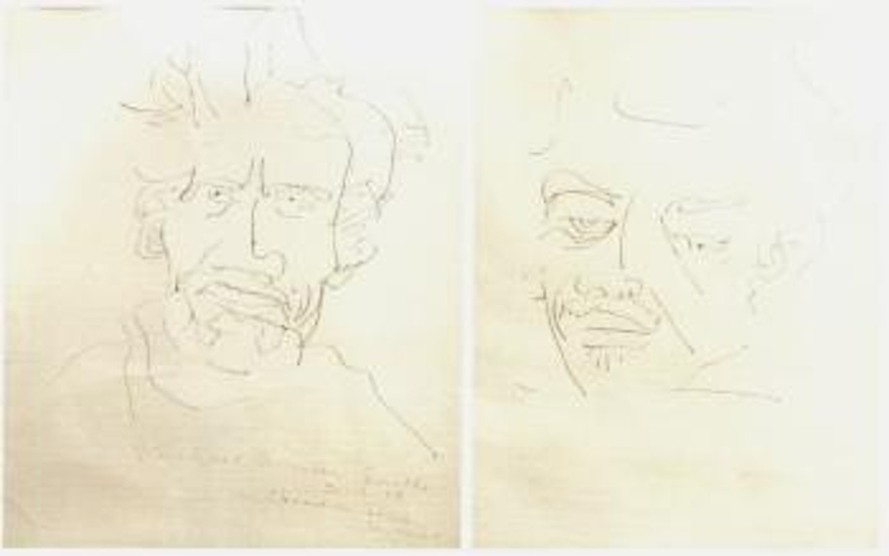 Portraits of Hotere, Smither, Sydney and Noland by Ralph Hotere