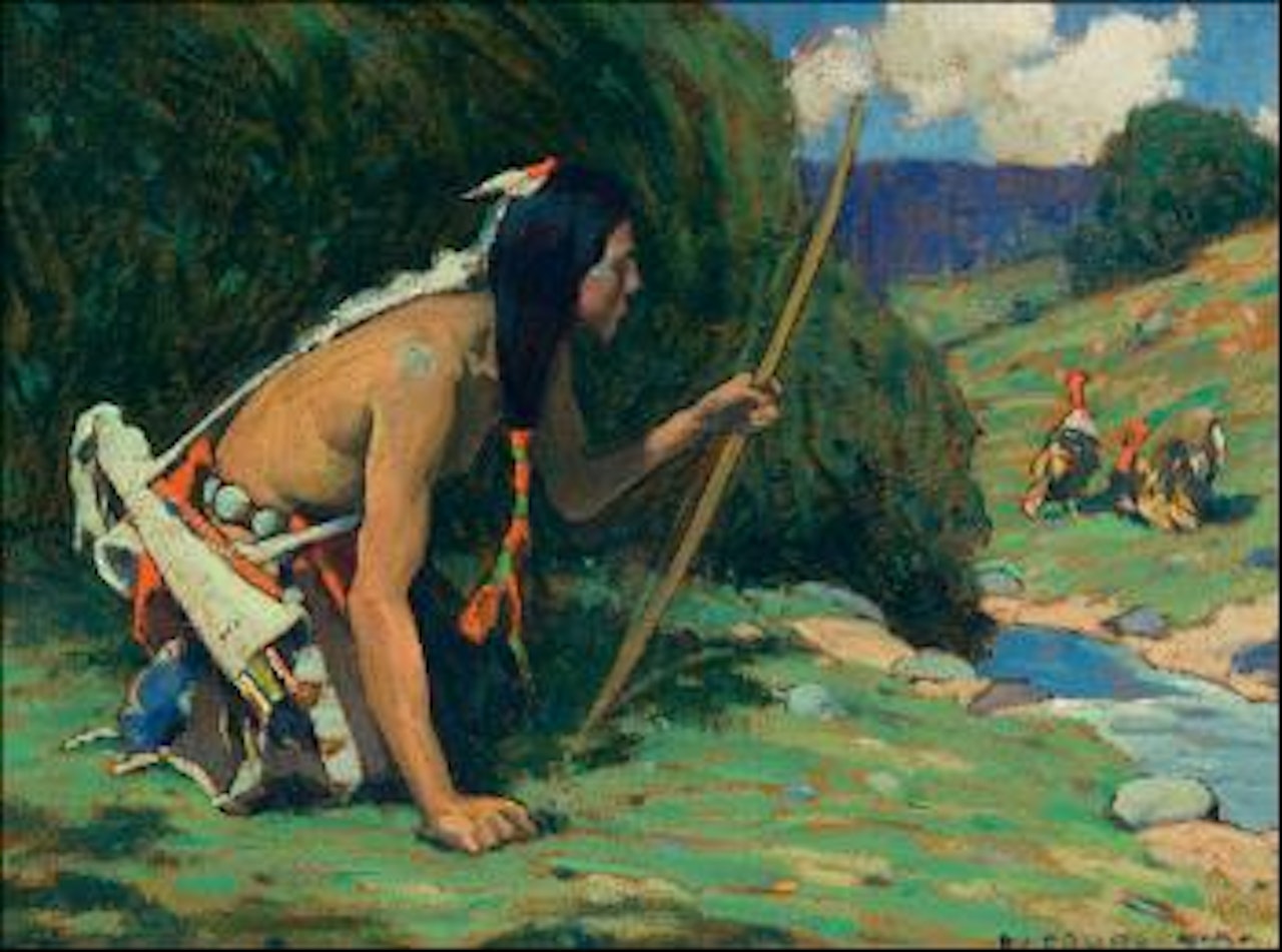 Turkey hunter by E. Irving Couse