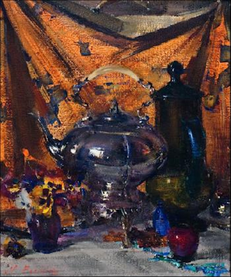 Still life - kettle #2 by Nicolai Fechin