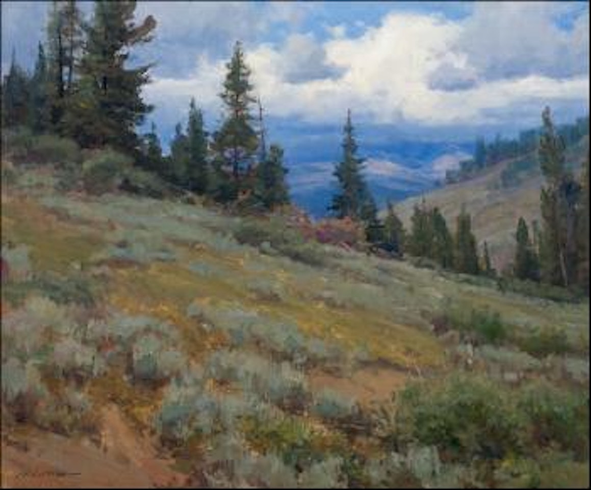 Alpine hillside by Clyde Aspevig
