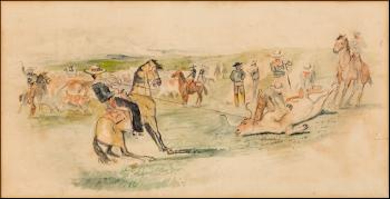 Round-up camp by Charles M Russell