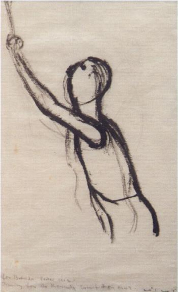 Drawing for Kennedy Crucifixion by Colin Mccahon