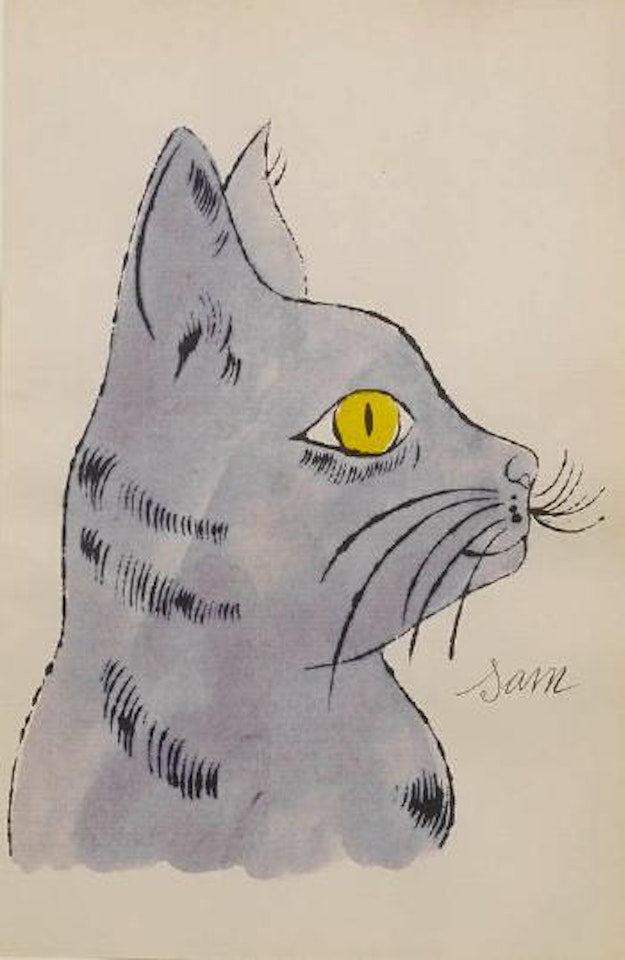 25 cats name(d) Sam and one blue pussy (Feldman & Schellmann IV. 57B) by Andy Warhol