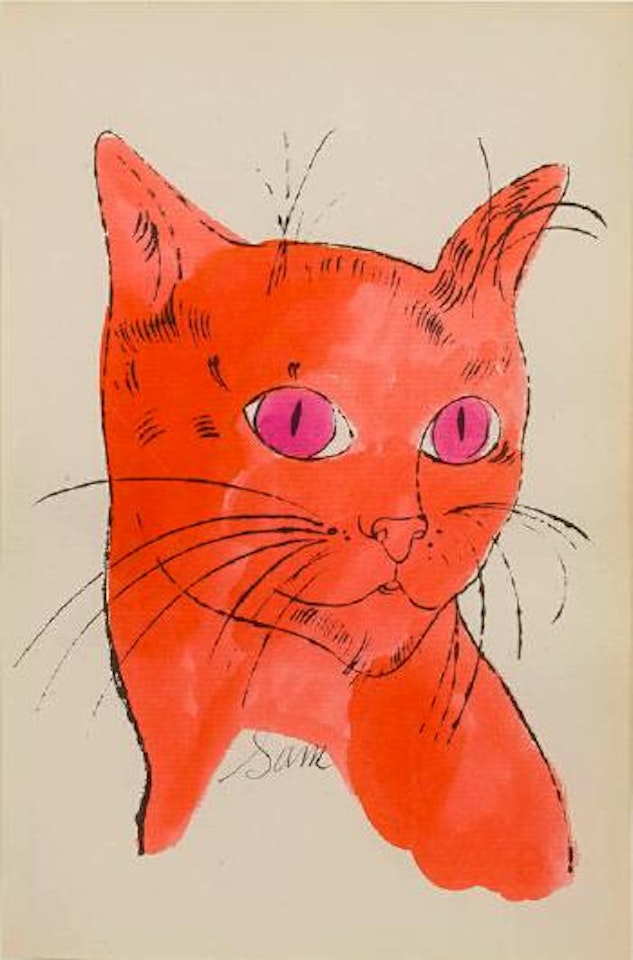 25 cats name(d) Sam and one blue pussy (Feldman & Schellmann IV. 57B) by Andy Warhol