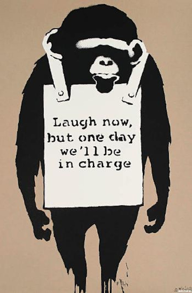 Laugh now by Banksy