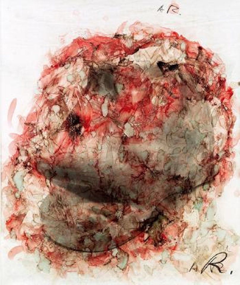 Totenmaskenübermalung by Arnulf Rainer
