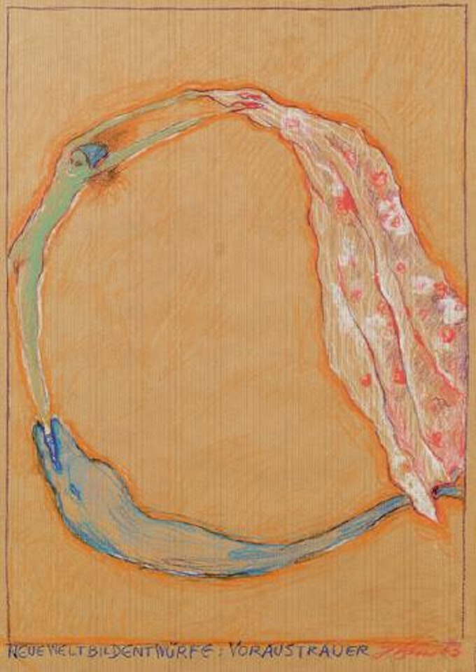 Neue Weltbildentwürfe Voraustrauer by Gunter Brus