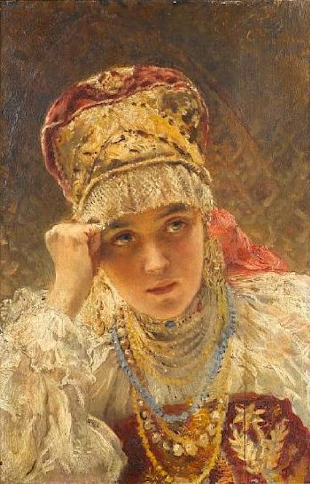 A young boyarina by Konstantin Makovsky