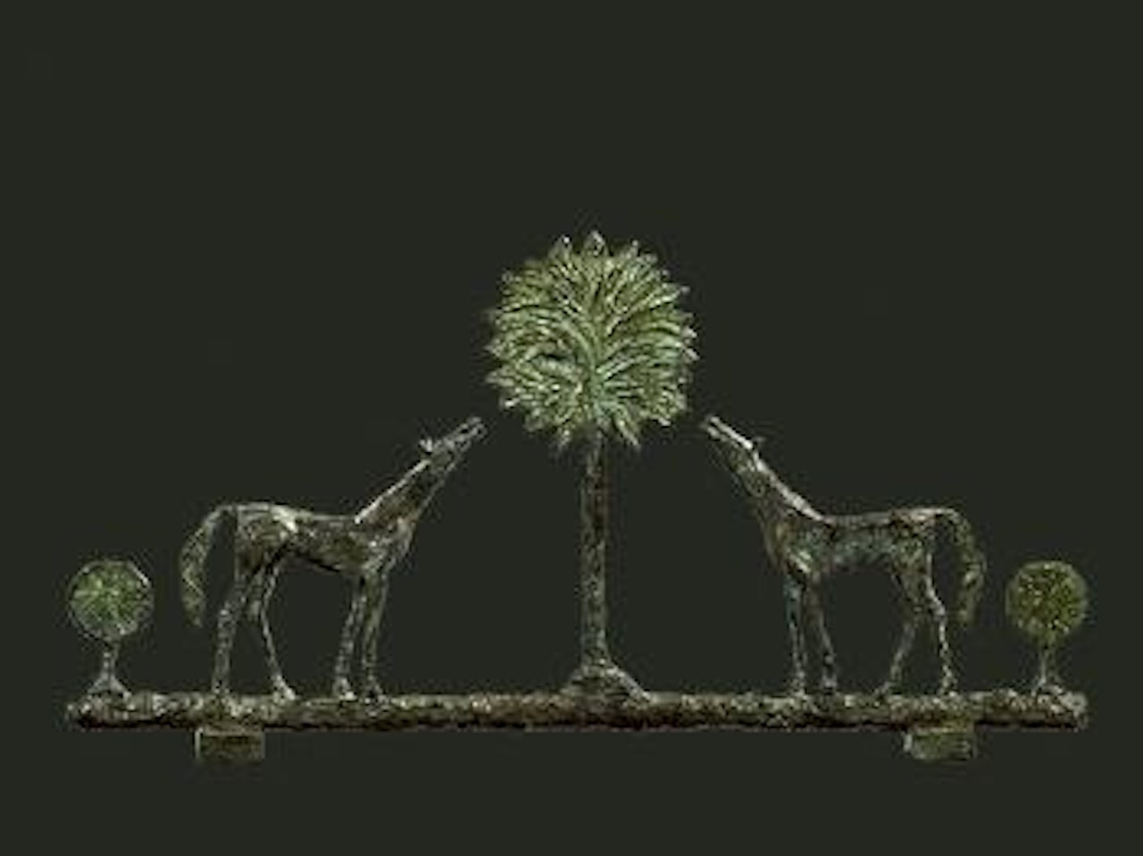 Deux chevaux autour d'un arbre by Diego Giacometti