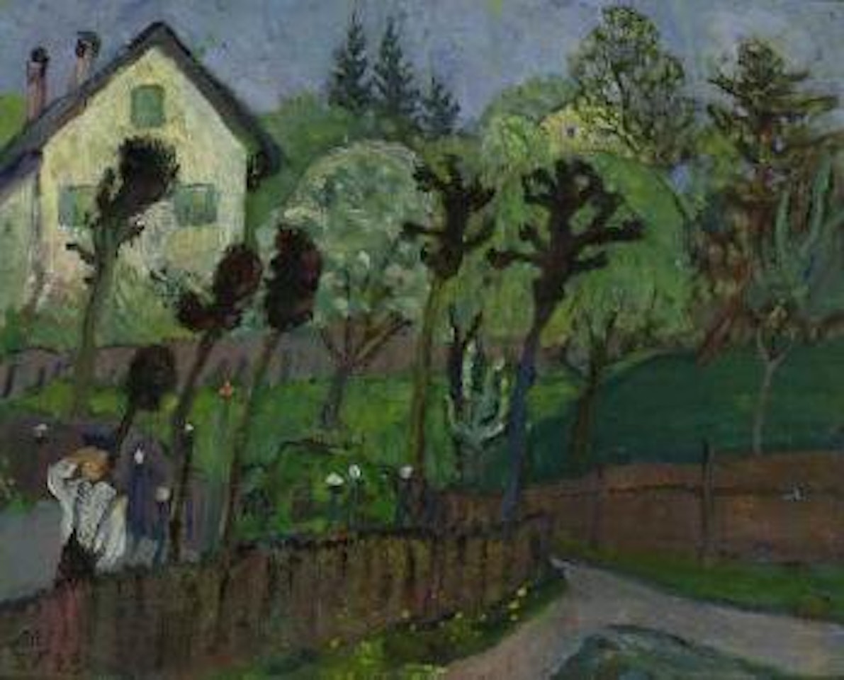 Garten mit Akazien (Nachlass L 66) by Gabriele Münter
