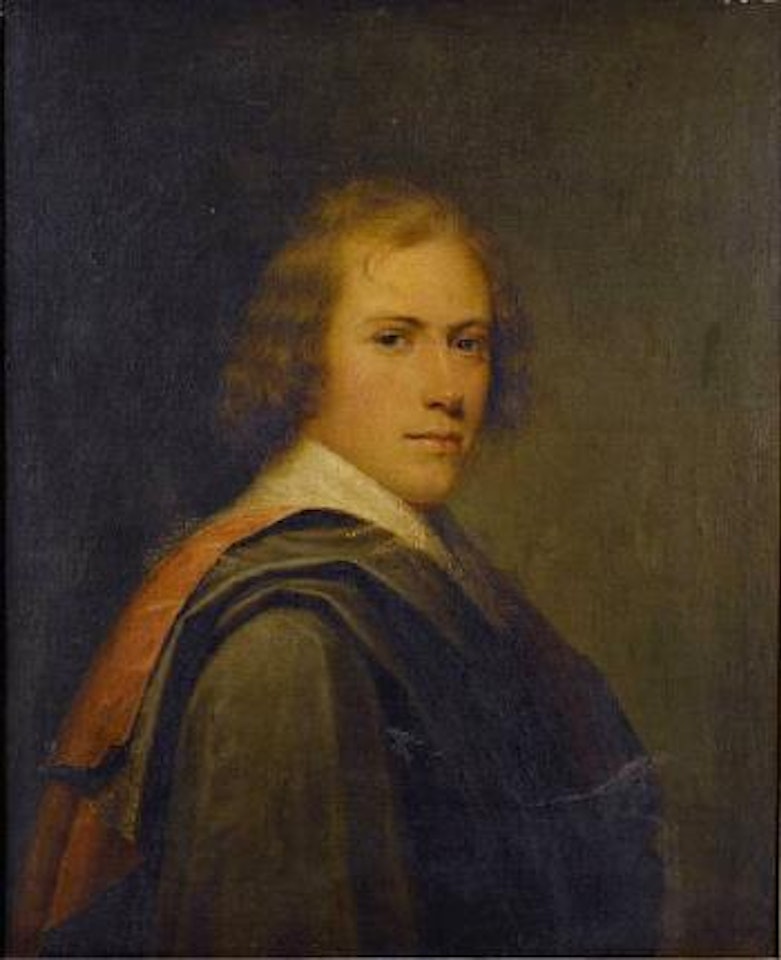 Portrait of a gentleman, said to be Sir Charles Robinson of Catterstock Hall bust-length, figure in a green coat by Richard Westall
