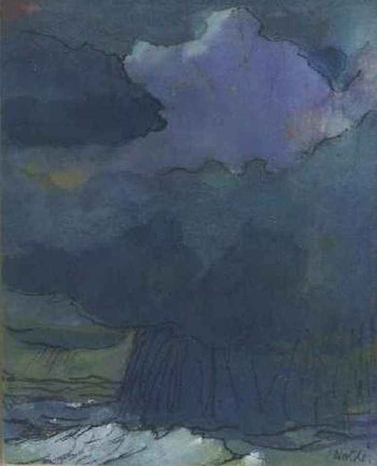 Violette Wolke über dem Meer by Emil Nolde