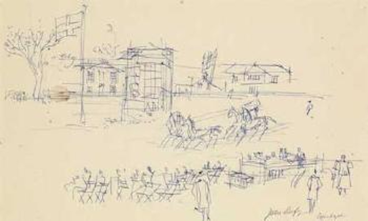 Rue animée à Copenhague by Jean Dufy