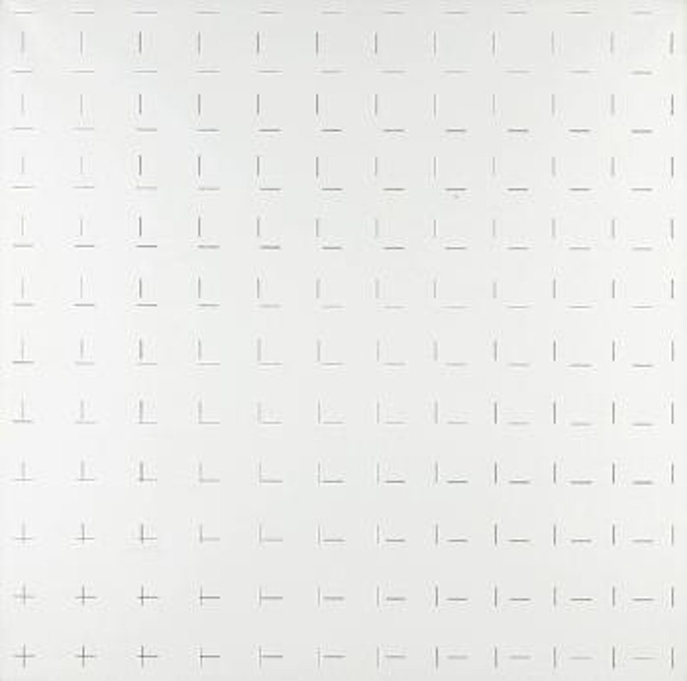2 trames de tirets 0°90° longueur 40 mm, espacements 85 merrymaking et 120 merrymaking by Francois Morellet
