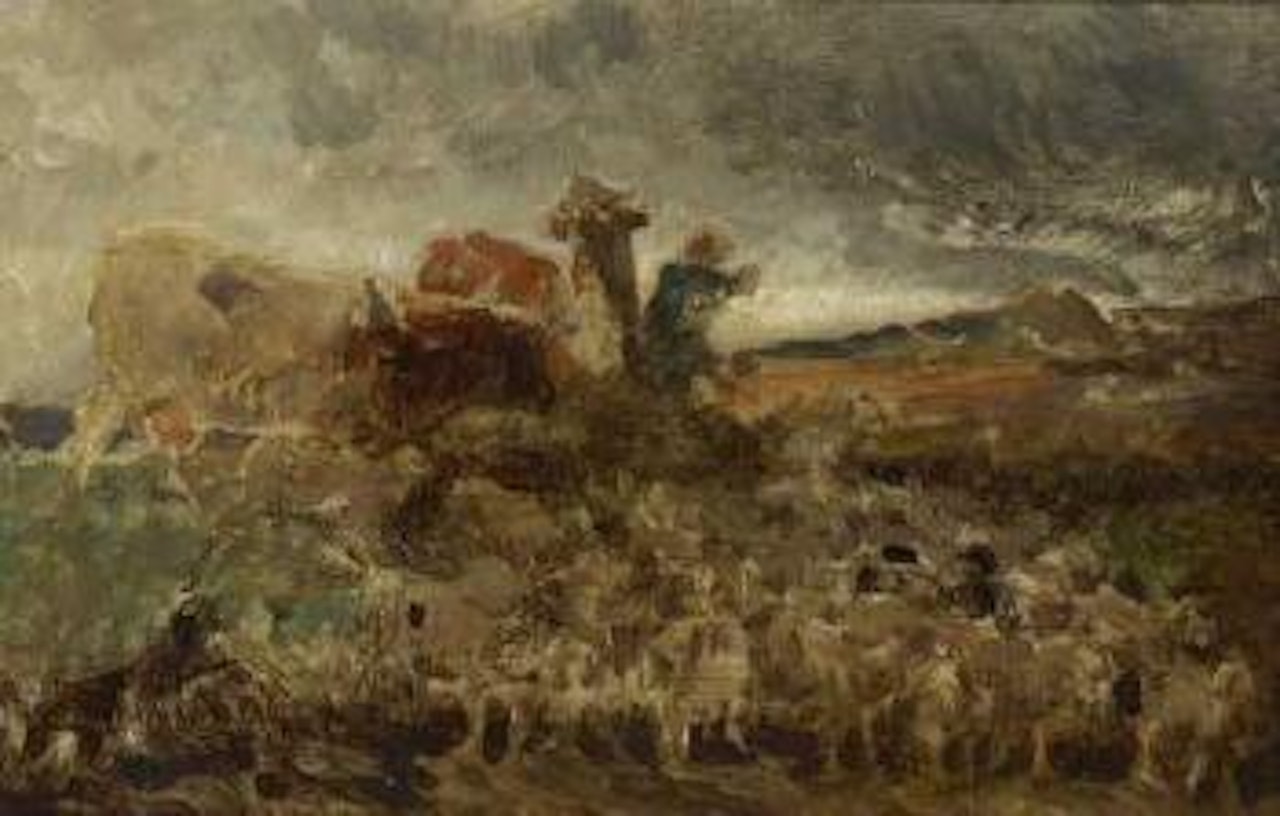 Skizze zum Gewitter im Hochgebirge by Heinrich von Zugel