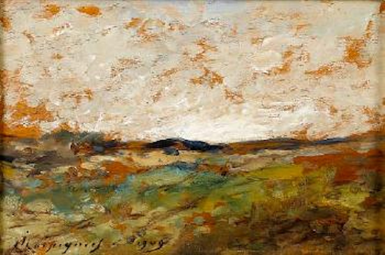 Landscape study by Henri Harpignies