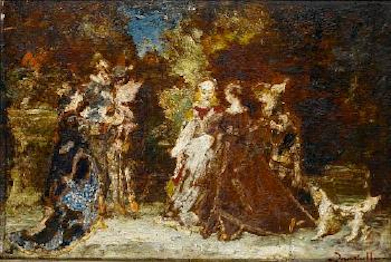 Fête champêtre by Adolphe Monticelli