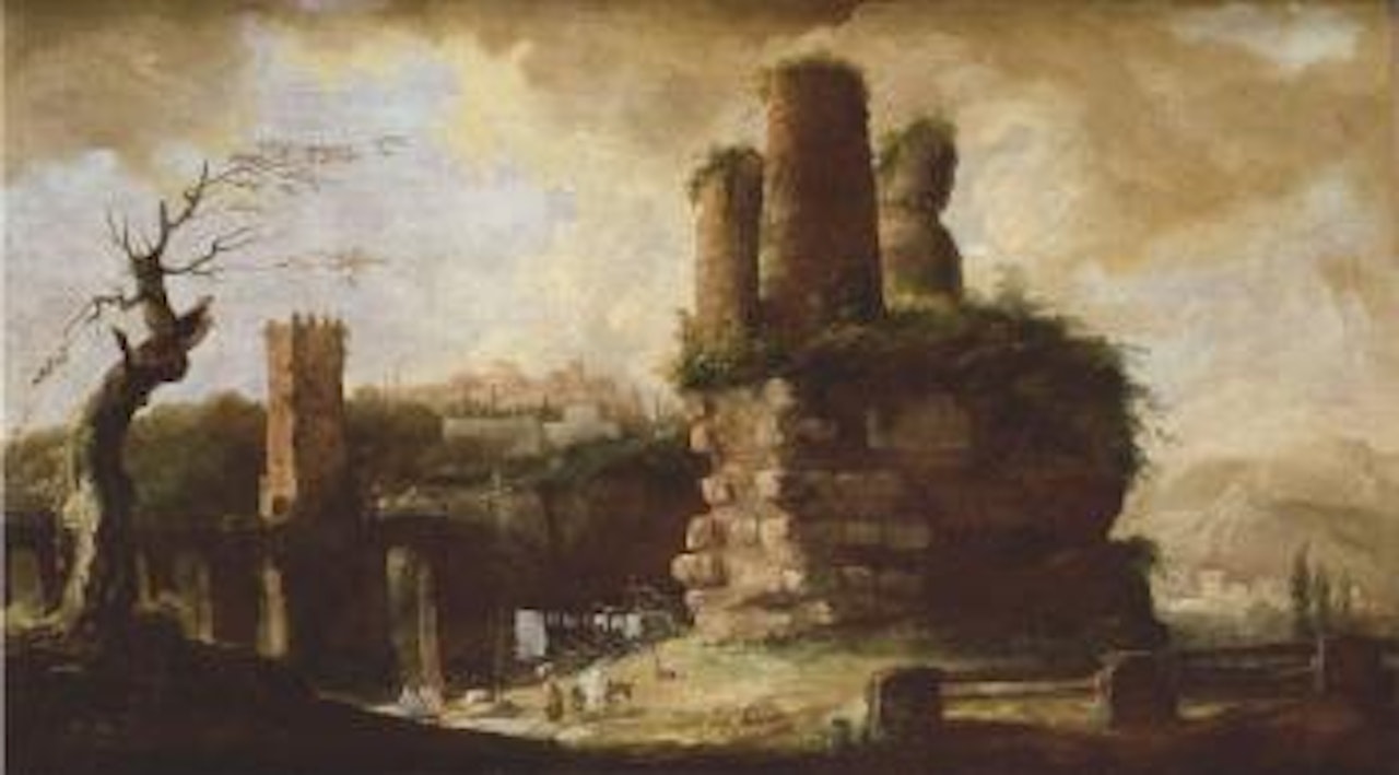 La tombe des Horaces et des curiaces à Albano by Hubert Robert