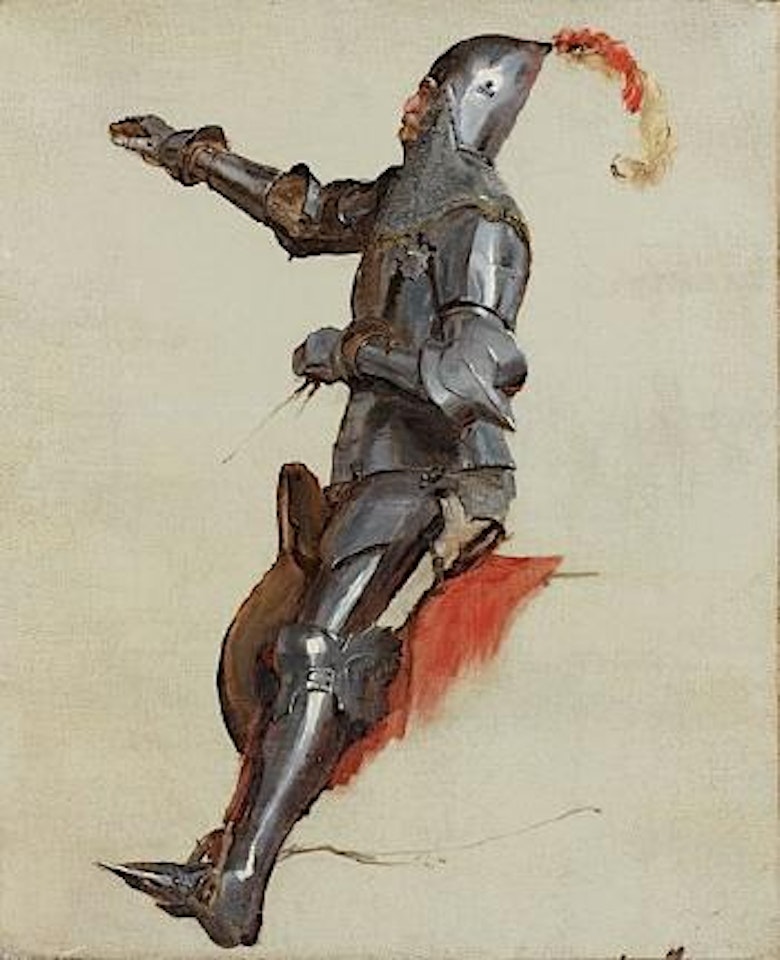 Étude de cavalier en armure by Jean Léon Gérome