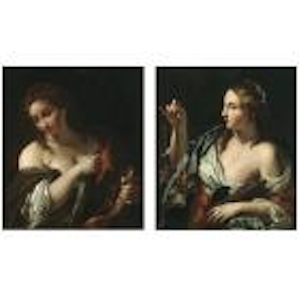 Allegorical figures of justice and virtue by Roman School