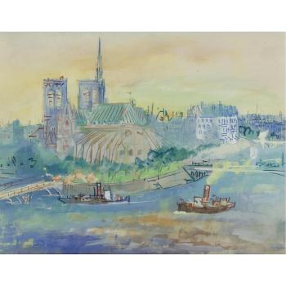 L'abside de Notre-Dame de Paris by Jean Dufy