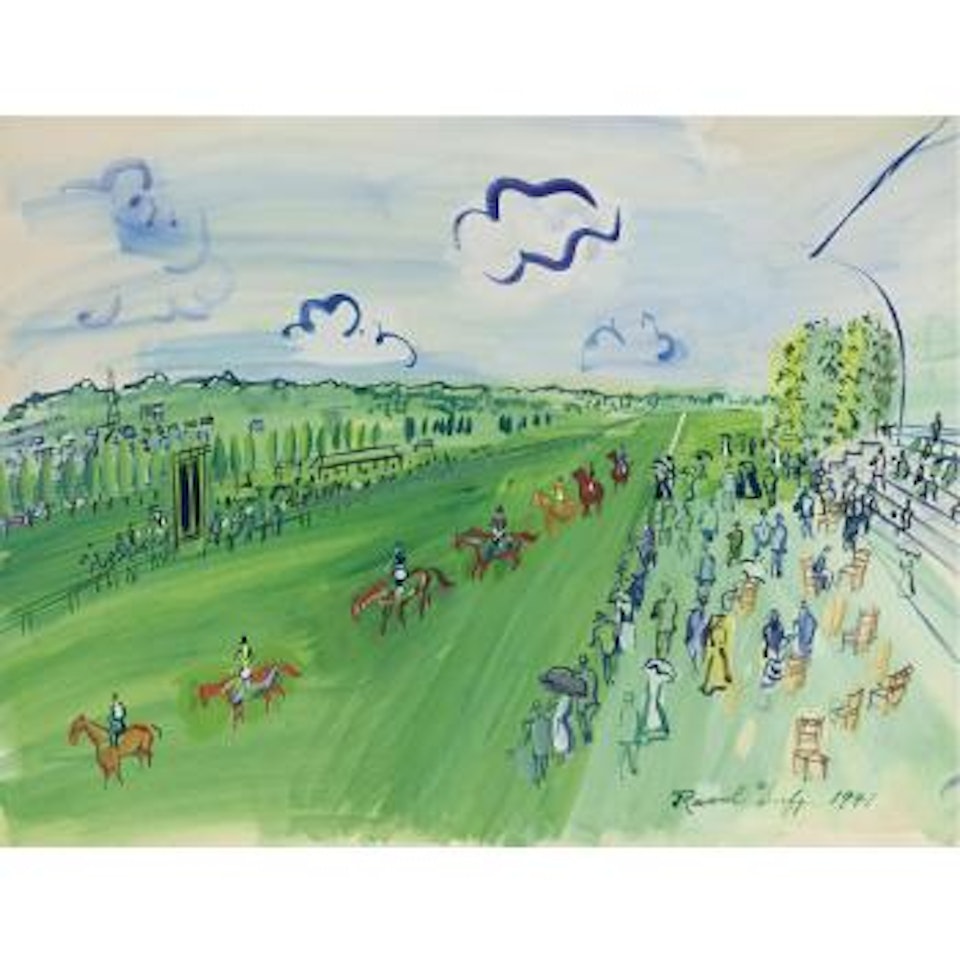 Le défilé des partants à Deauville by Raoul Dufy