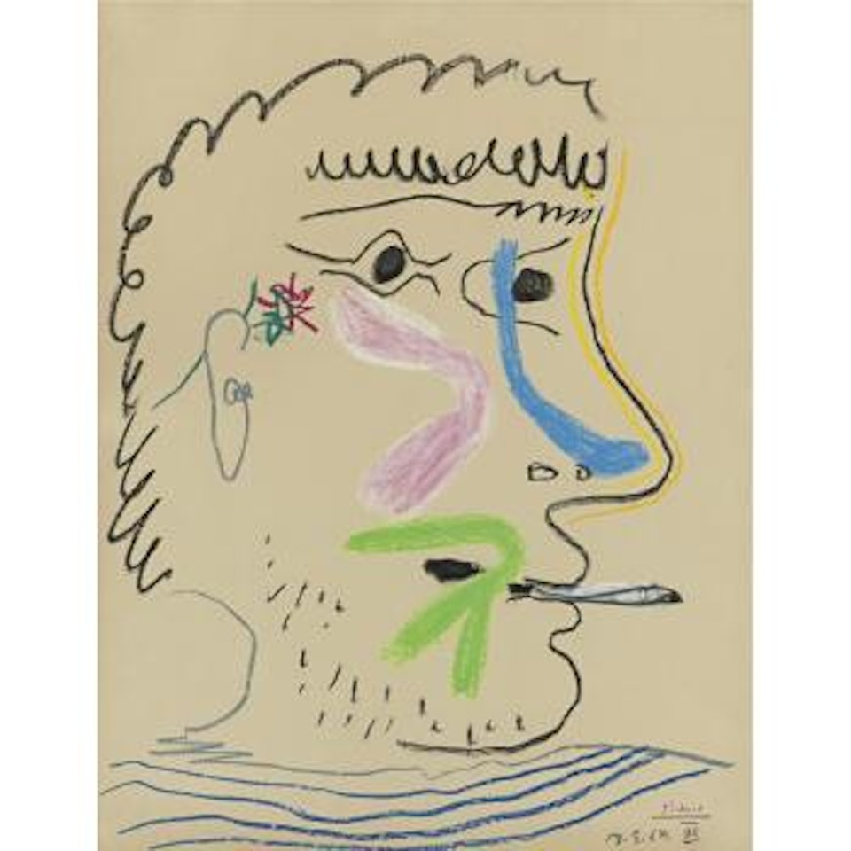 TÃªte d'homme Ã  la cigarette by Pablo Picasso