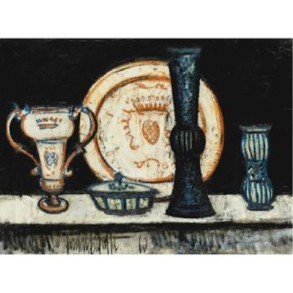 Nature morte aux vases de moustiers by Bernard Buffet