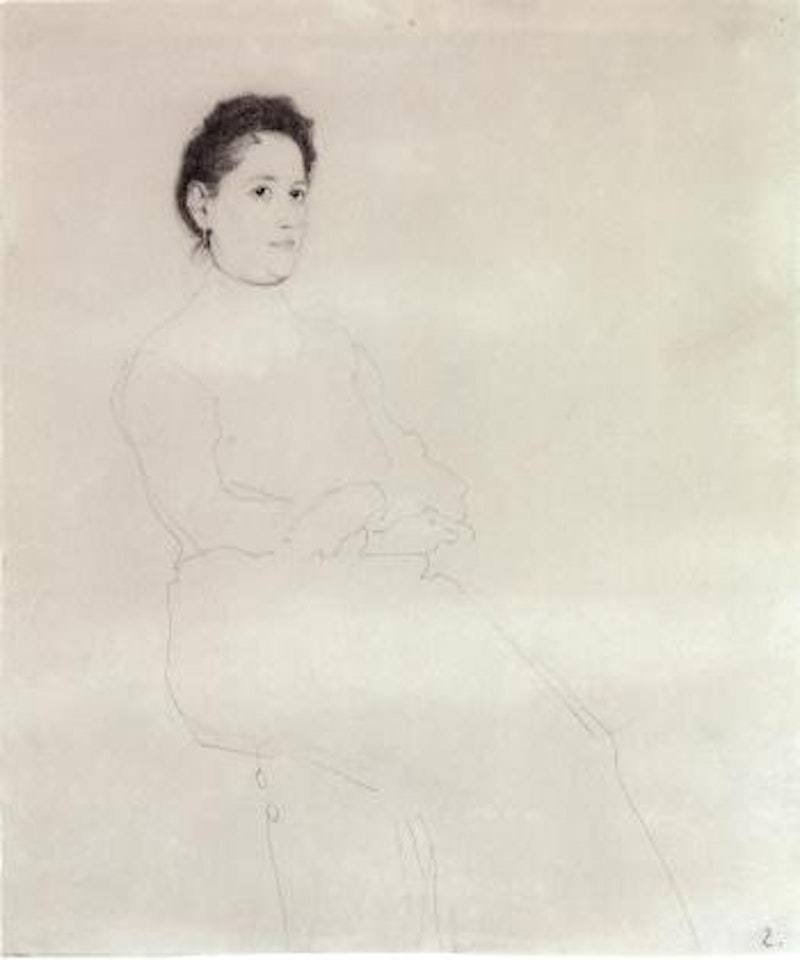 Bildnis einer sitzenden Frau by Egon Schiele