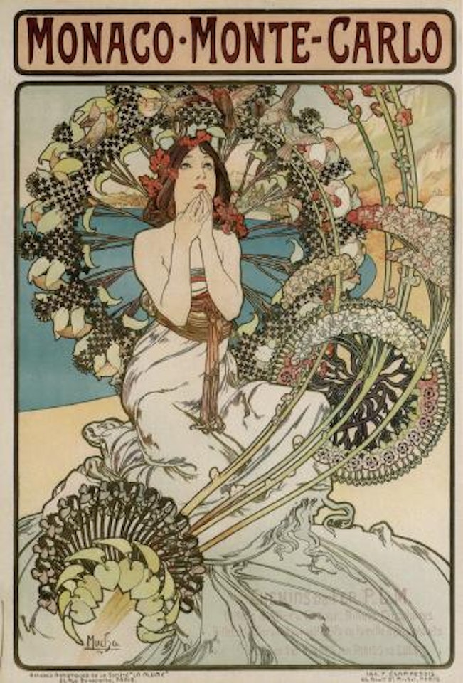 Monaco•Monte-Carlo (Rennert/Weil 31) by Alphonse Mucha