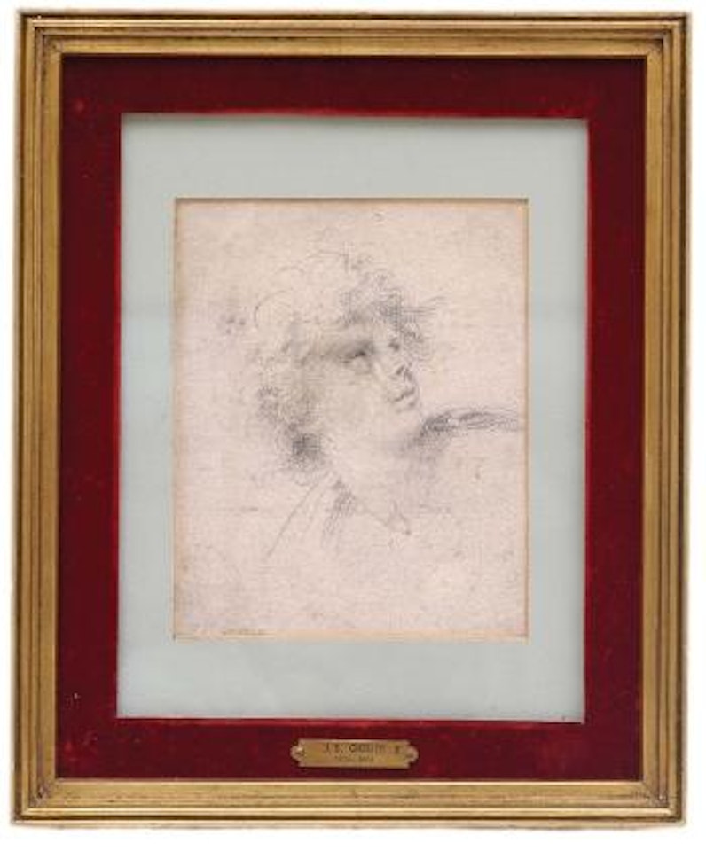 Boceto de hombre joven by Jean-Baptiste Greuze
