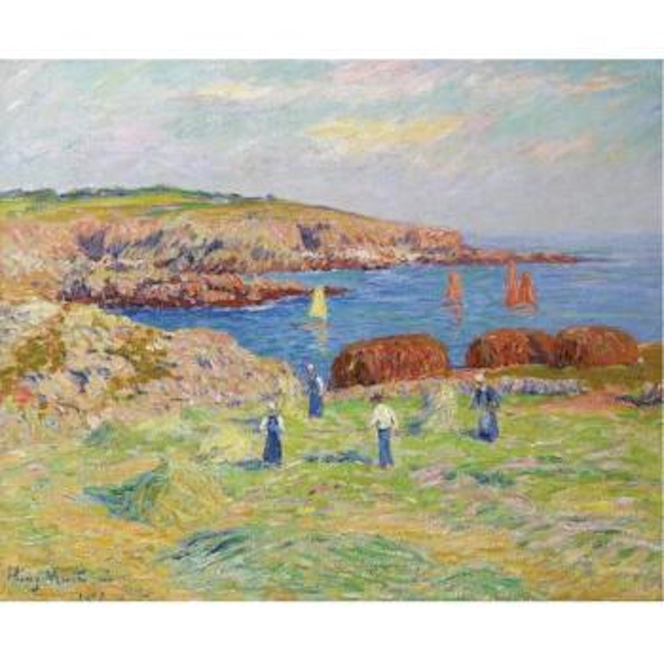 Foins au Port de Doëlan by Henry Moret