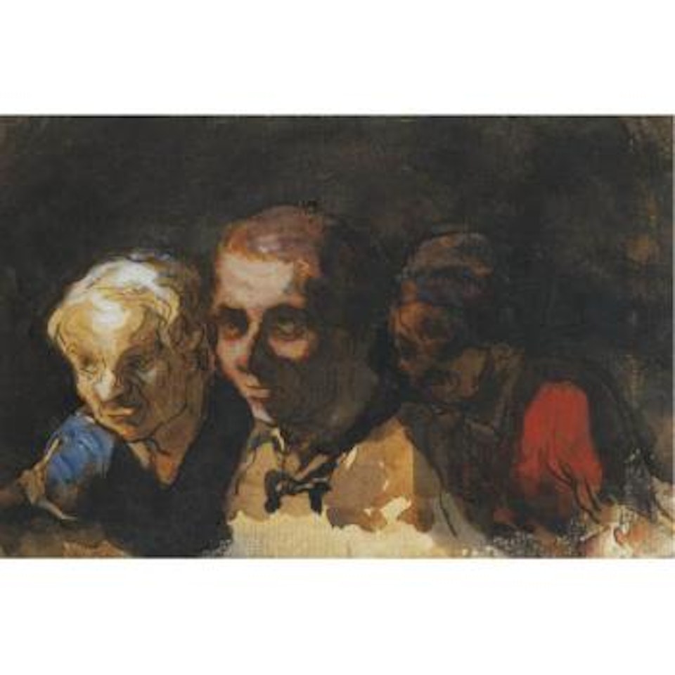 Trois spectateurs by Honoré Daumier