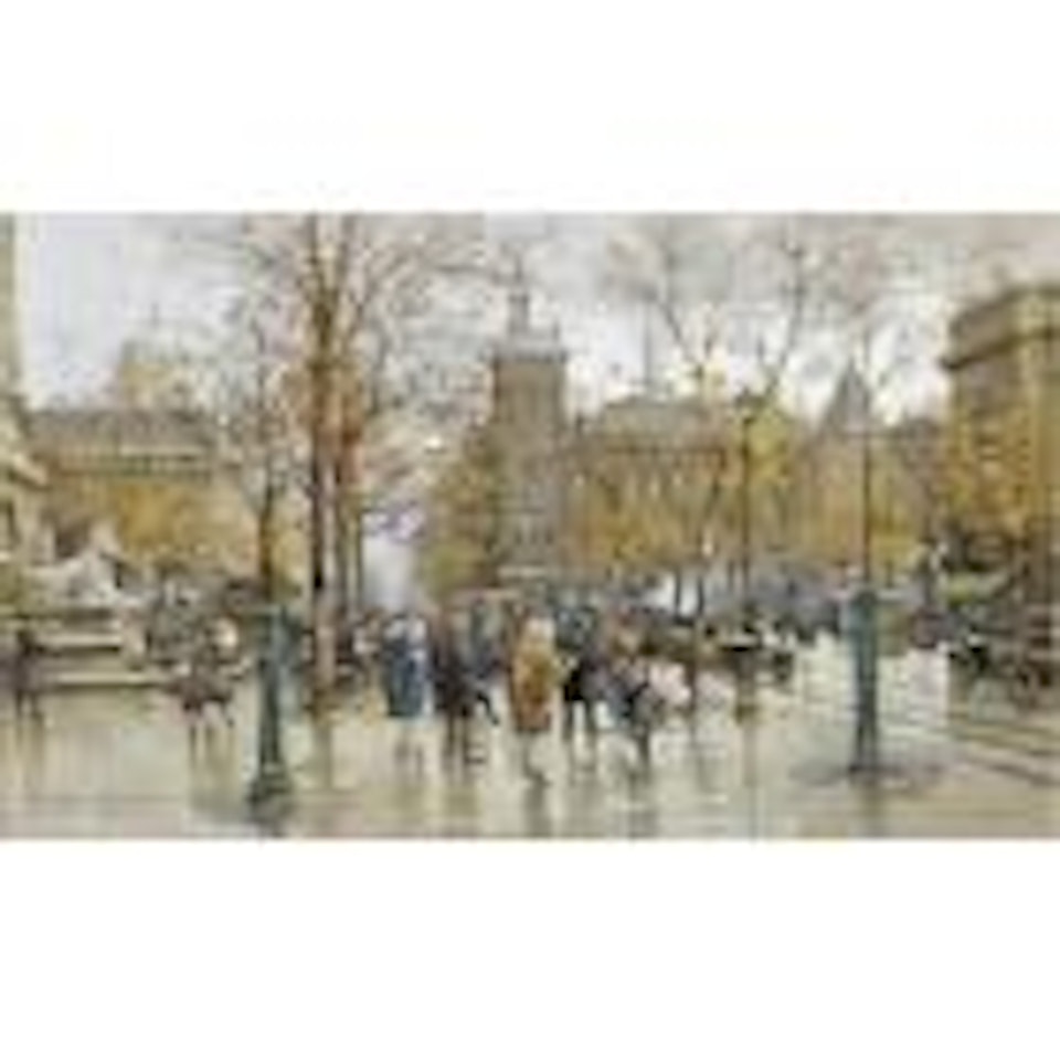 La Place du Chatelet by Eugene Galien-Laloue