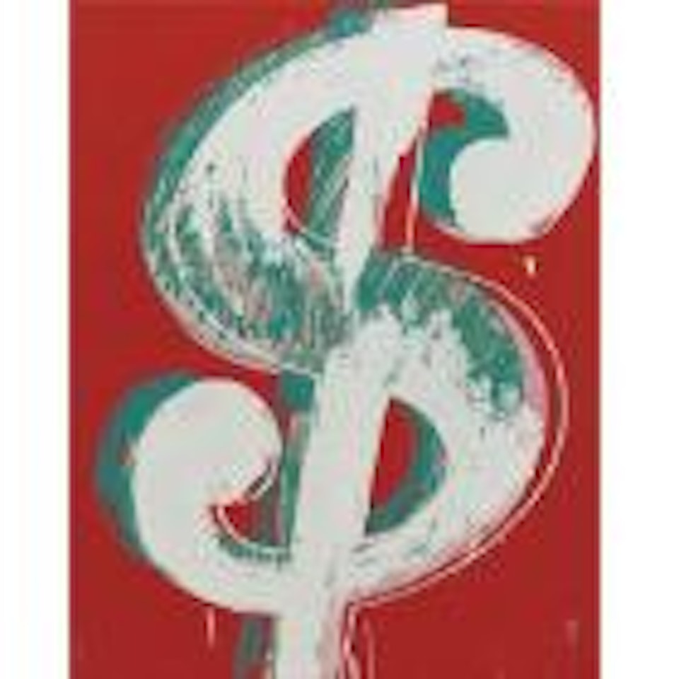 Dollar sign by Andy Warhol