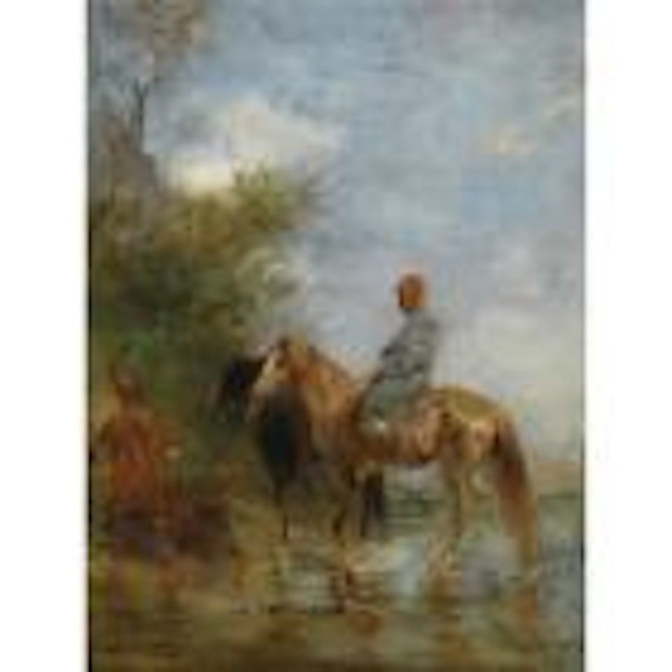 Cavaliers Arabes au bord de l'eau by Eugene Fromentin