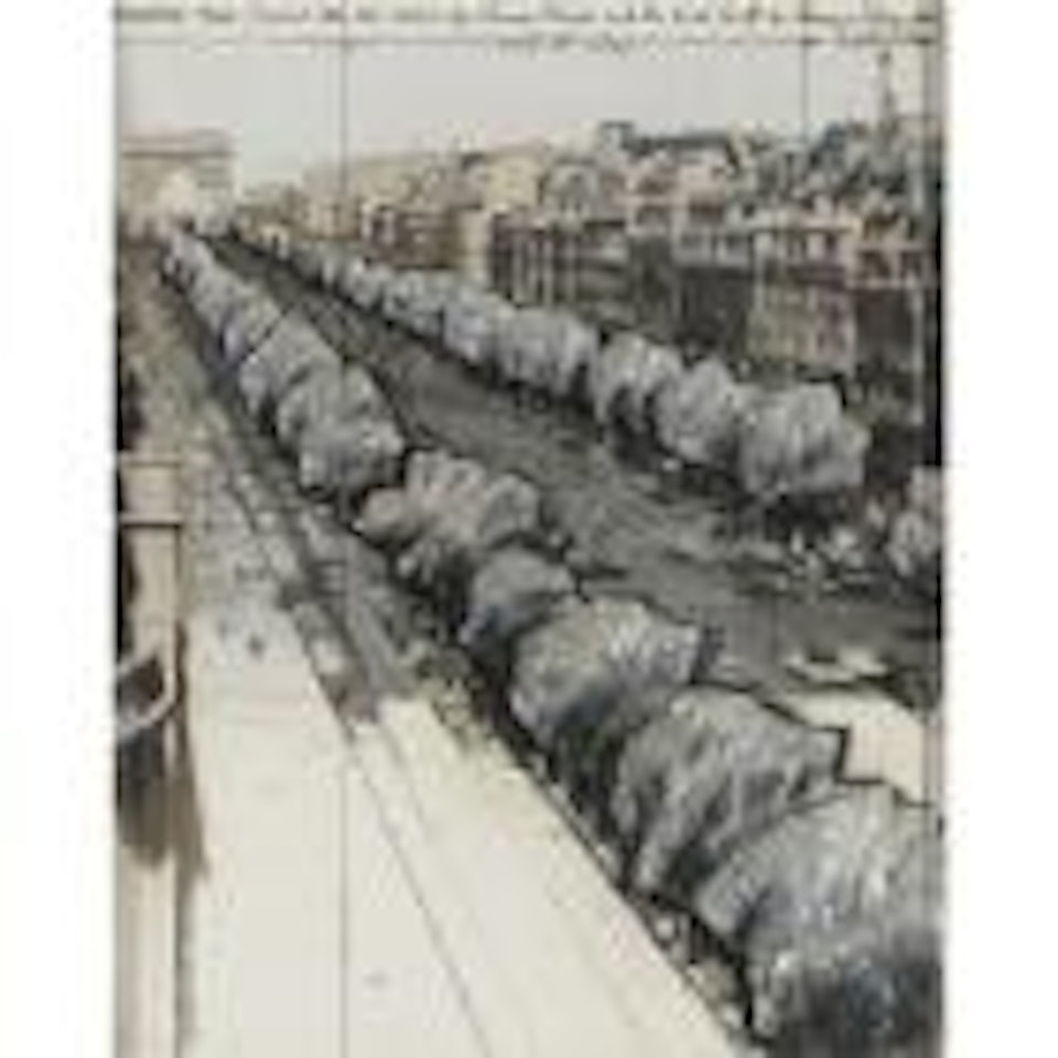 Wrapped trees (Project for the Champs-Elysées and the Rond Point du Champs-Elysées Paris) by Christo