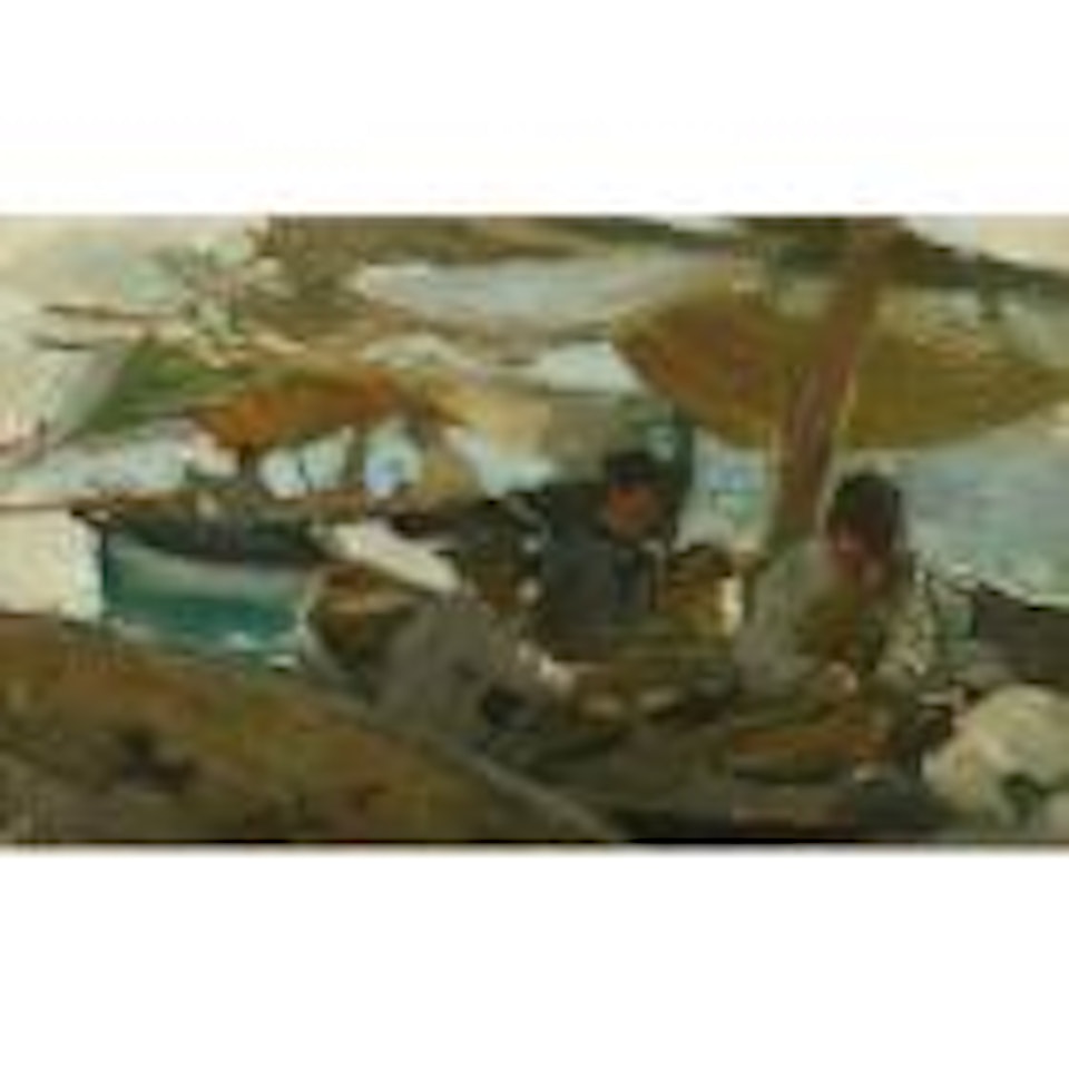 Pescadores en el bote (Fisherman on a boat) by Joaquin Sorolla Y Bastida